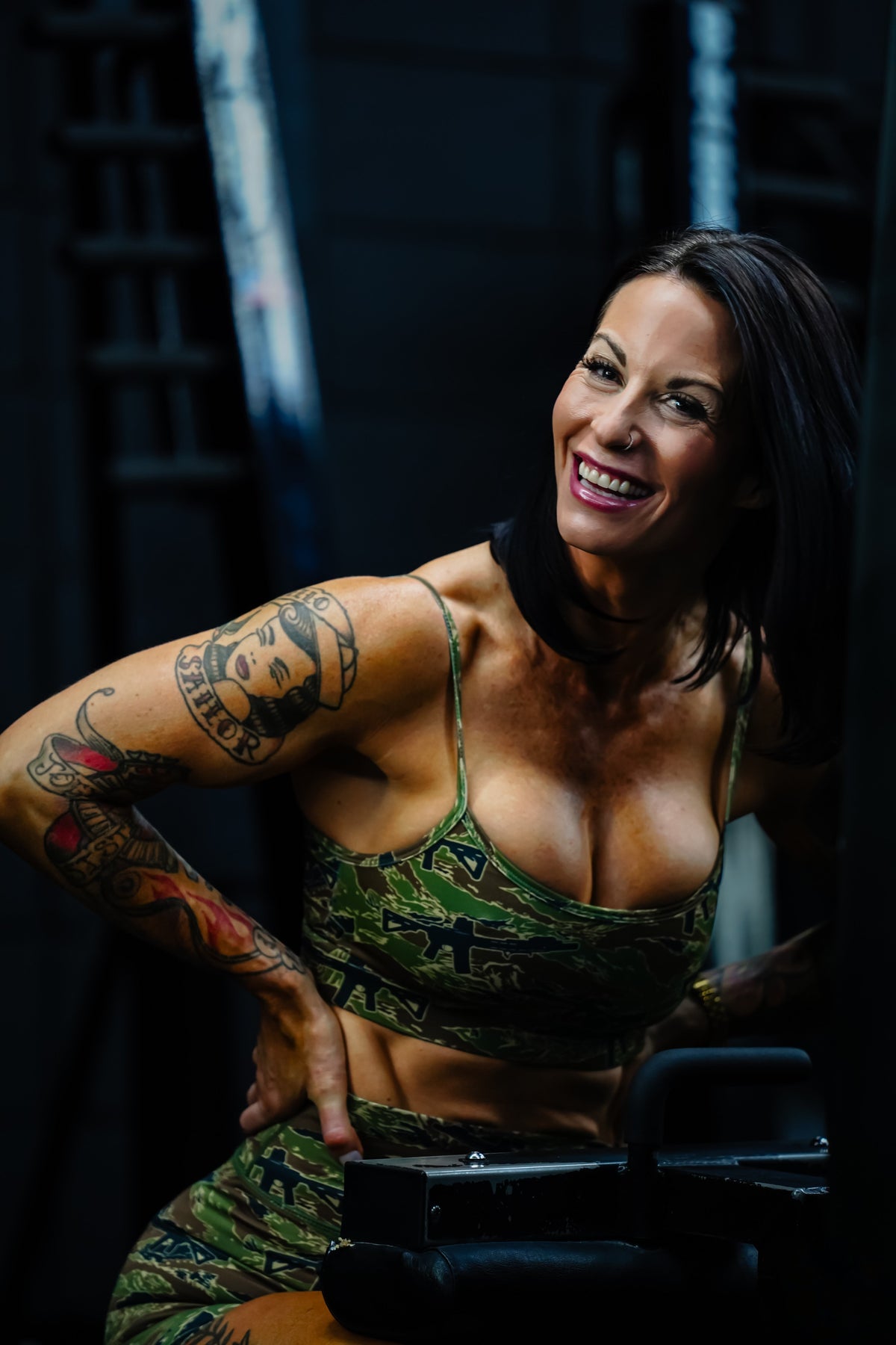 Women's High-Waisted Training Shorts – Tiger Camo
