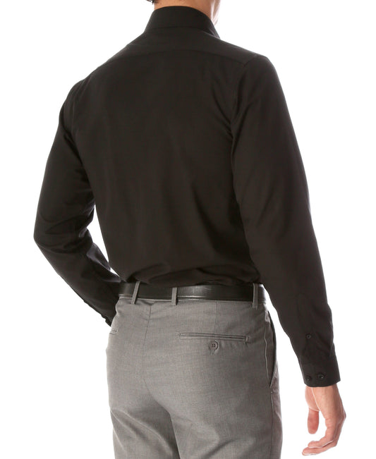 Men's Leo Black Slim-Fit Dress Shirt – Ferrecci