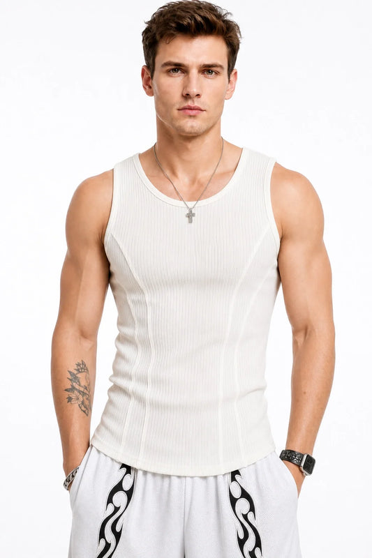 Men's Ribbed Muscle Tank – Slim Fit
