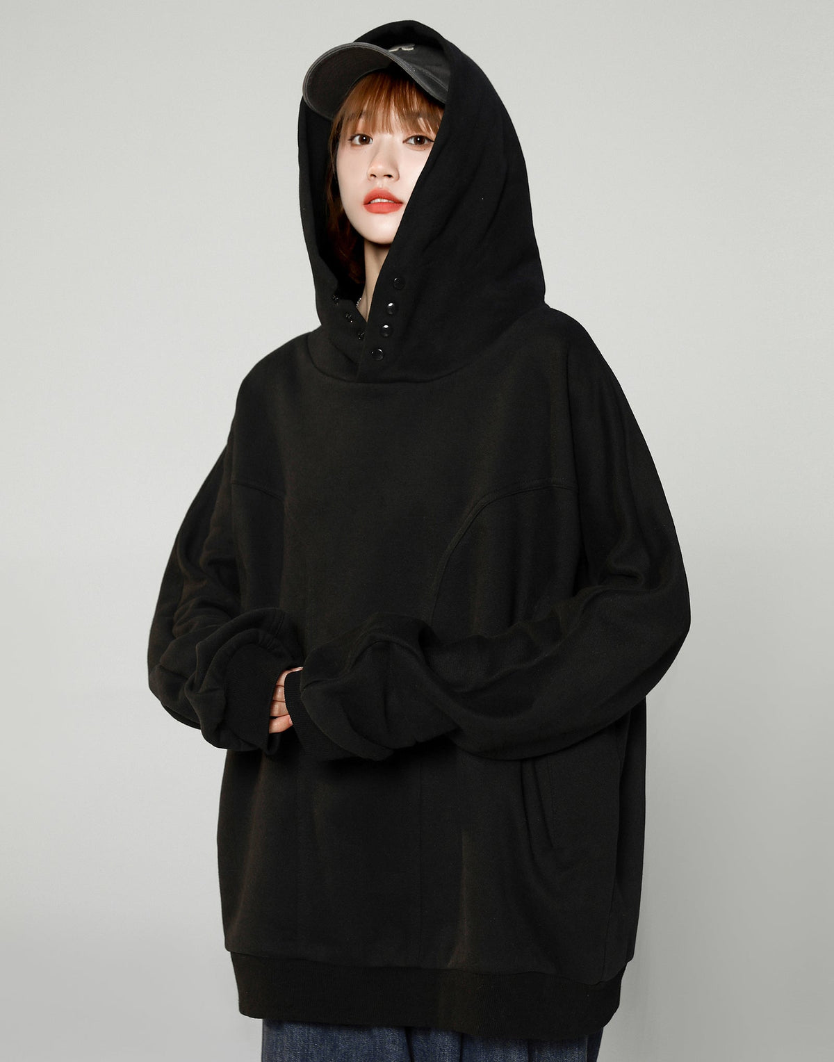Women's Hidden-Hood Casual Hoodie