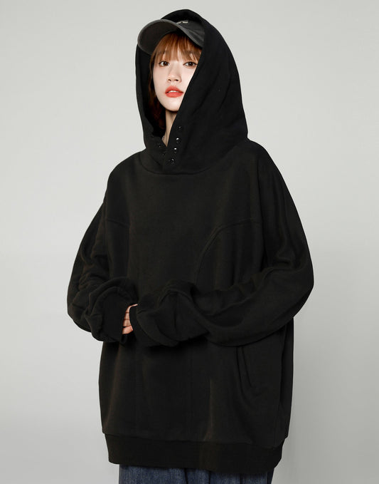 Women's Hidden-Hood Casual Hoodie