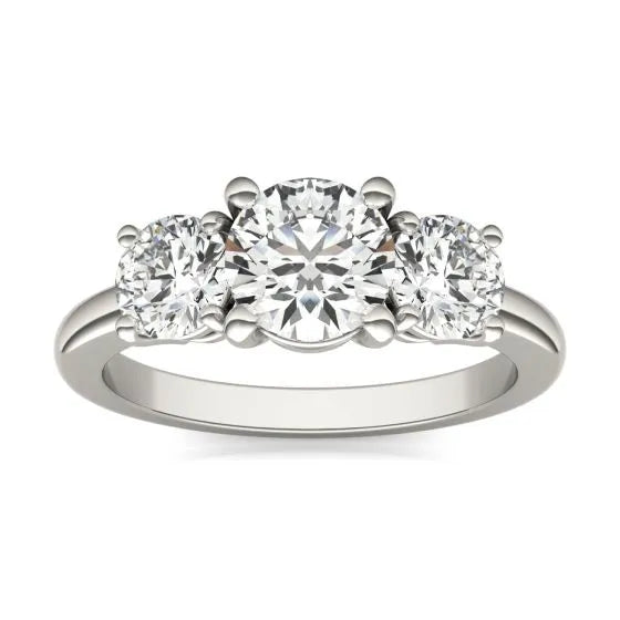 3.00 CTW Lab-Grown Diamond Three-Stone Engagement Ring