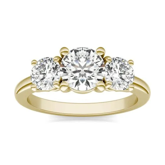 3.00 CTW Lab-Grown Diamond Three-Stone Engagement Ring