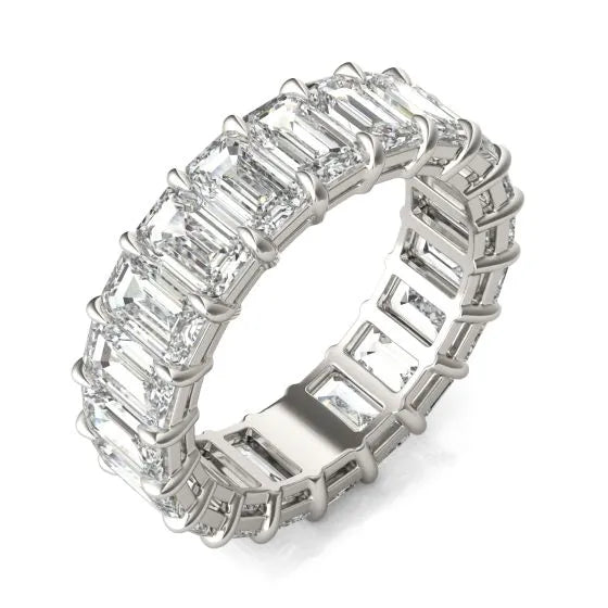 6.25 CTW Emerald-Cut Lab-Grown Diamond Eternity Ring
