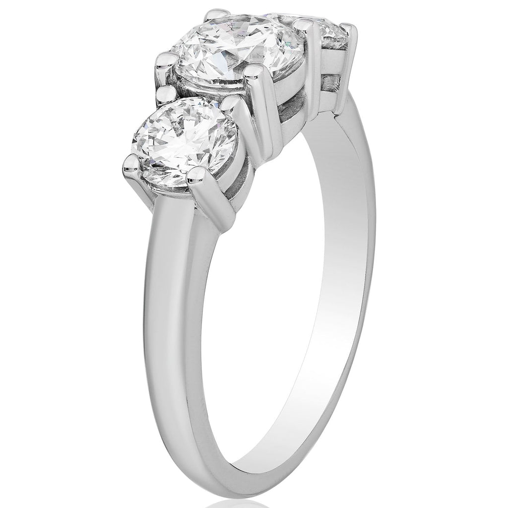 3.00 CTW Lab-Grown Diamond Three-Stone Engagement Ring