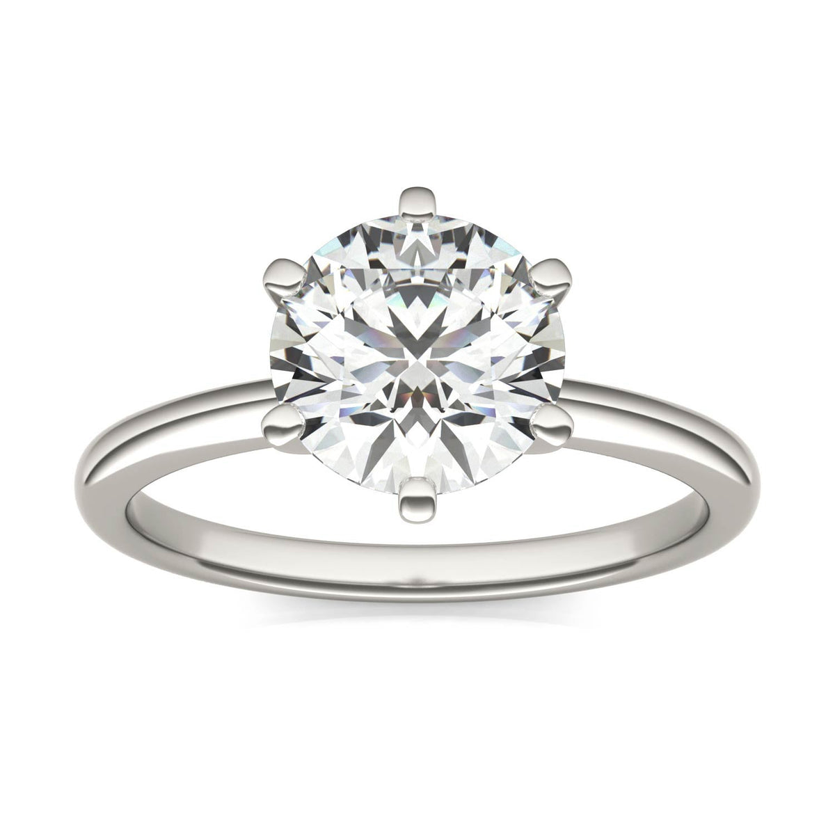 2.00 CTW Lab-Grown Diamond Six-Prong Solitaire Engagement Ring