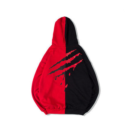Women's Patchwork Letter-Print Hoodie