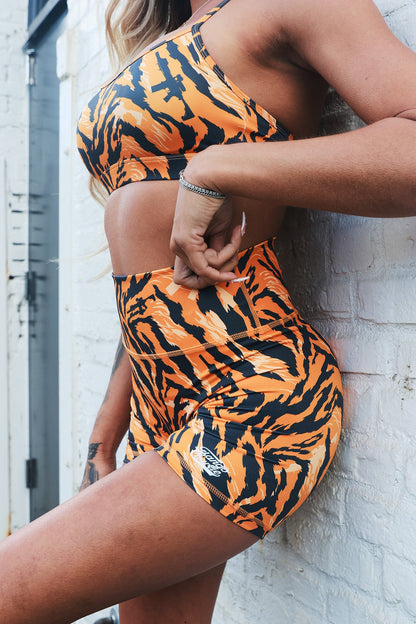 Women's High-Waisted Training Shorts – Tiger Snipe