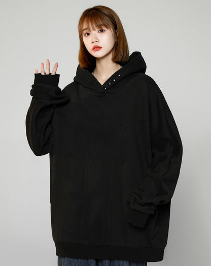 Women's Hidden-Hood Casual Hoodie