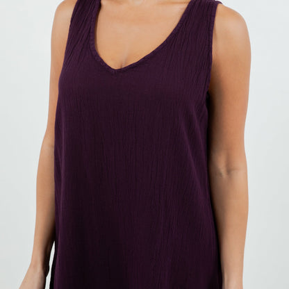 Women's Cotton Gauze V-Neck Dress – Peyton