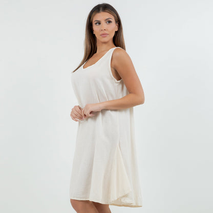 Women's Cotton Gauze V-Neck Dress – Peyton
