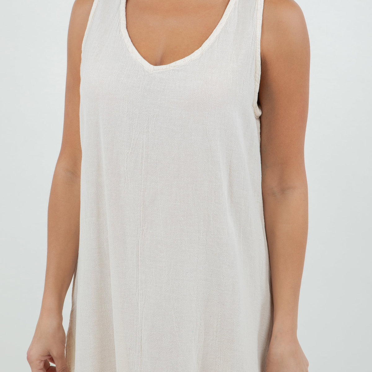 Women's Cotton Gauze V-Neck Dress – Peyton