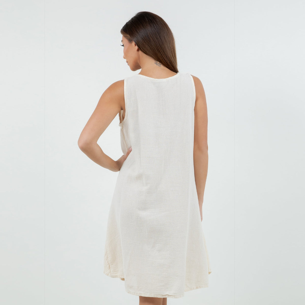 Women's Cotton Gauze V-Neck Dress – Peyton