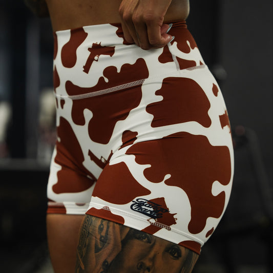 Women's High-Waisted Training Shorts – Moo Moo Pew