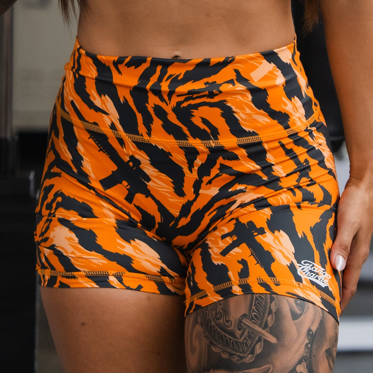 Women's High-Waisted Training Shorts – Tiger Snipe
