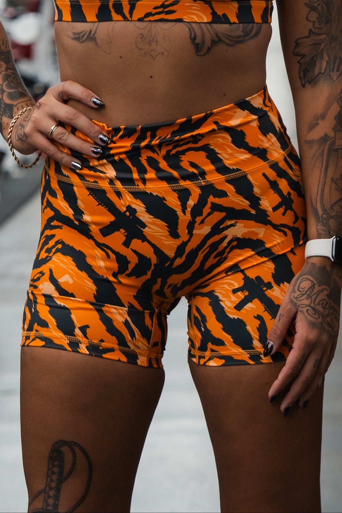 Women's High-Waisted Training Shorts – Tiger Snipe