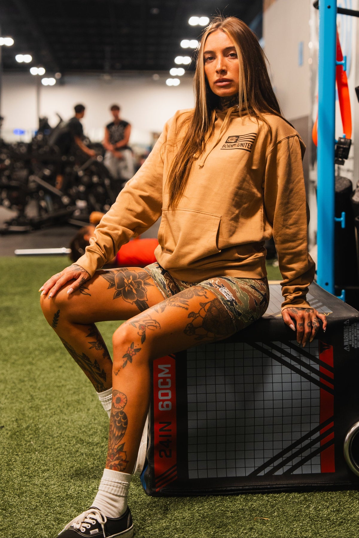 Women's High-Waisted Training Shorts – Tiger Camo