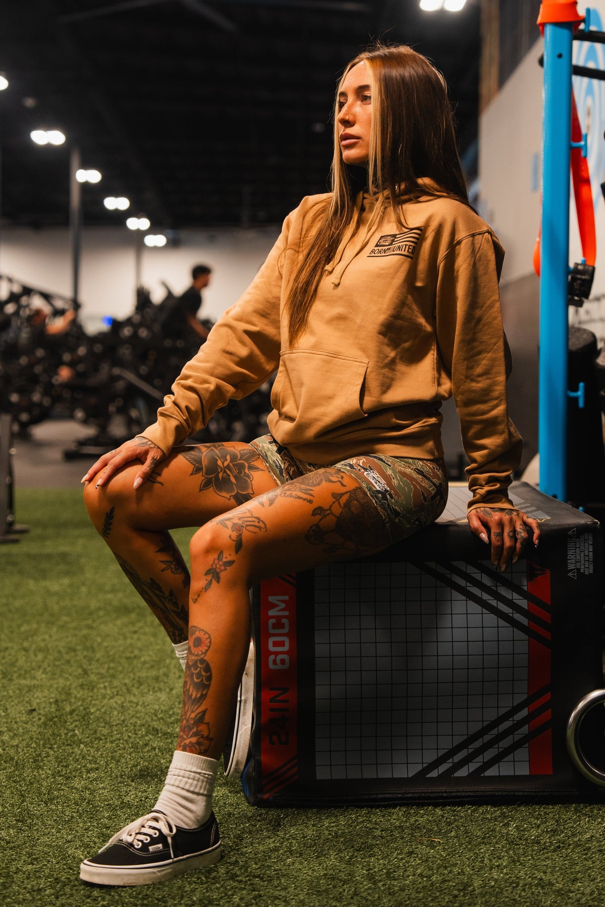 Women's High-Waisted Training Shorts – Tiger Camo