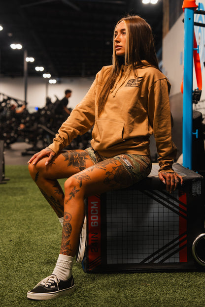Women's High-Waisted Training Shorts – Tiger Camo