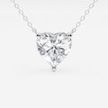2.00 CTW Heart-Shaped Lab-Grown Diamond Floating Pendant Necklace