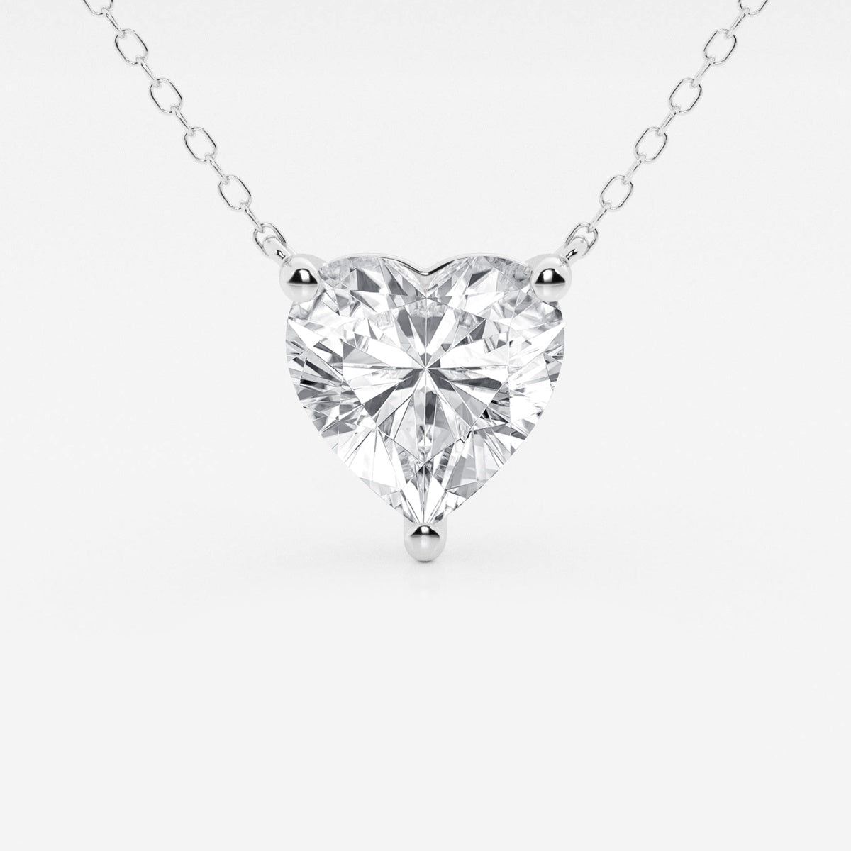 2.00 CTW Heart-Shaped Lab-Grown Diamond Floating Pendant Necklace