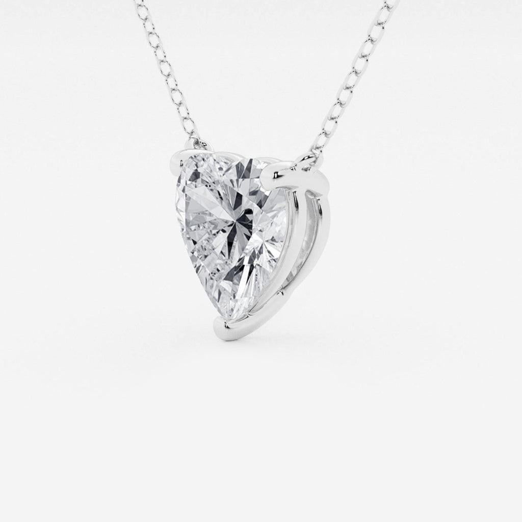 2.00 CTW Heart-Shaped Lab-Grown Diamond Floating Pendant Necklace