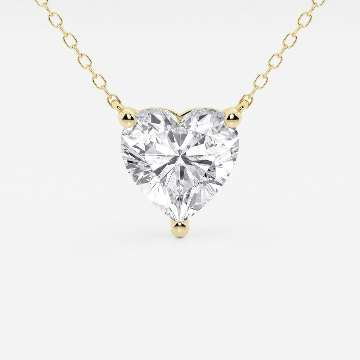2.00 CTW Heart-Shaped Lab-Grown Diamond Floating Pendant Necklace
