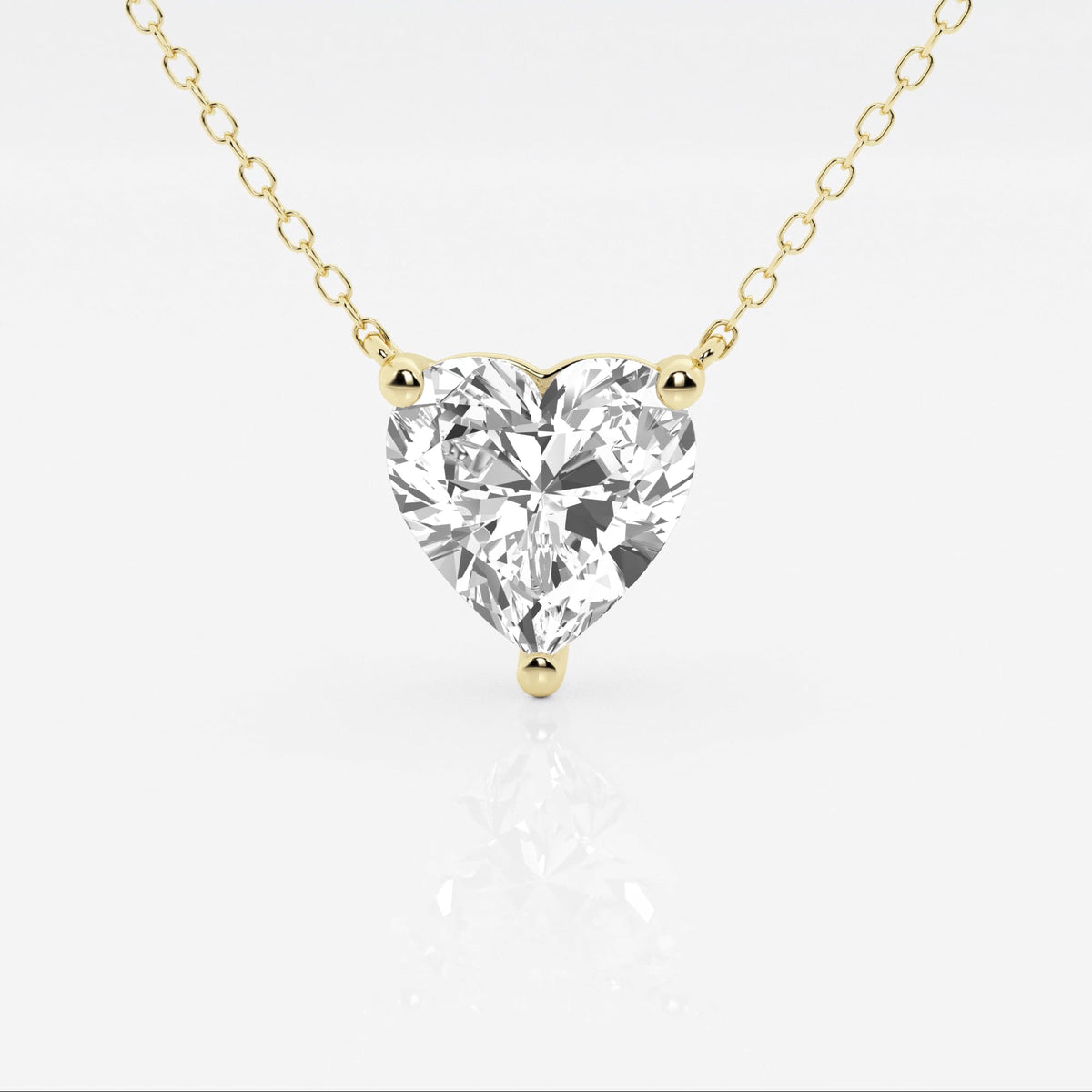 2.00 CTW Heart-Shaped Lab-Grown Diamond Floating Pendant Necklace