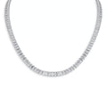 30.00 CTW Emerald-Cut Created Moissanite Tennis Necklace