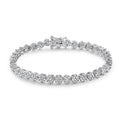 Created Moissanite Floral Tennis Bracelet