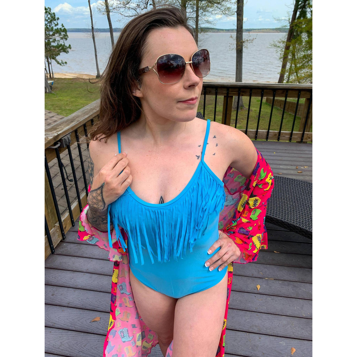 Women's Fringe One-Piece Swimsuit – Havasu