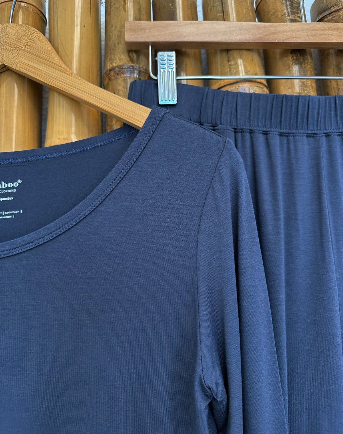 Women's Bamboo Lounge Set – Long-Sleeve Tee & Joggers
