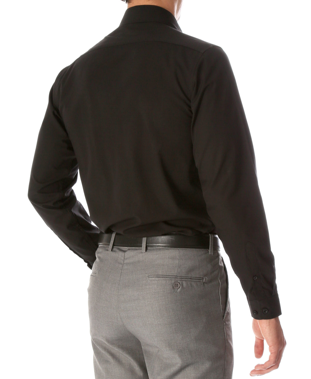Men's Leo Black Slim-Fit Dress Shirt – Ferrecci