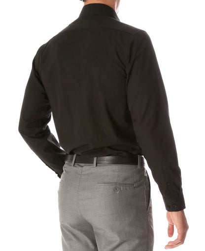 Men's Leo Black Slim-Fit Dress Shirt – Ferrecci
