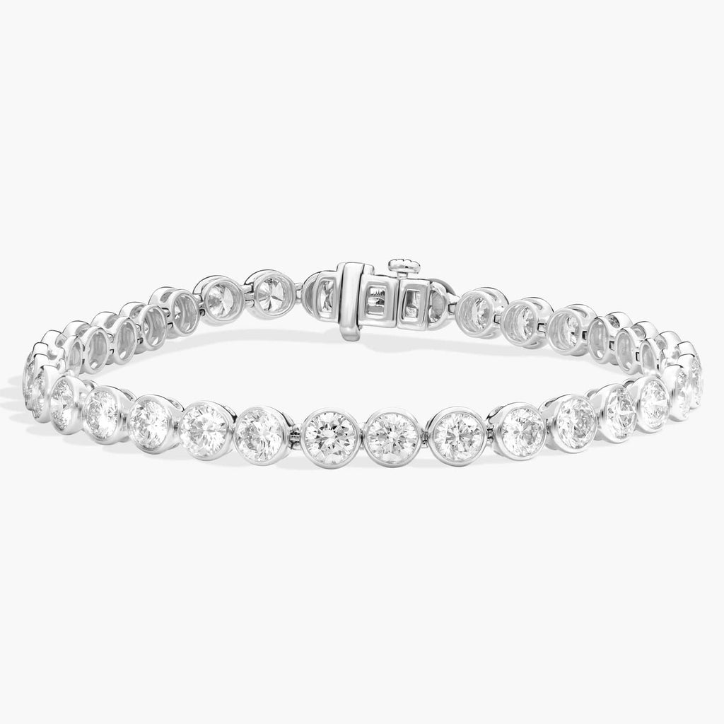 10.00 CTW Bezel-Set Created Moissanite Tennis Bracelet