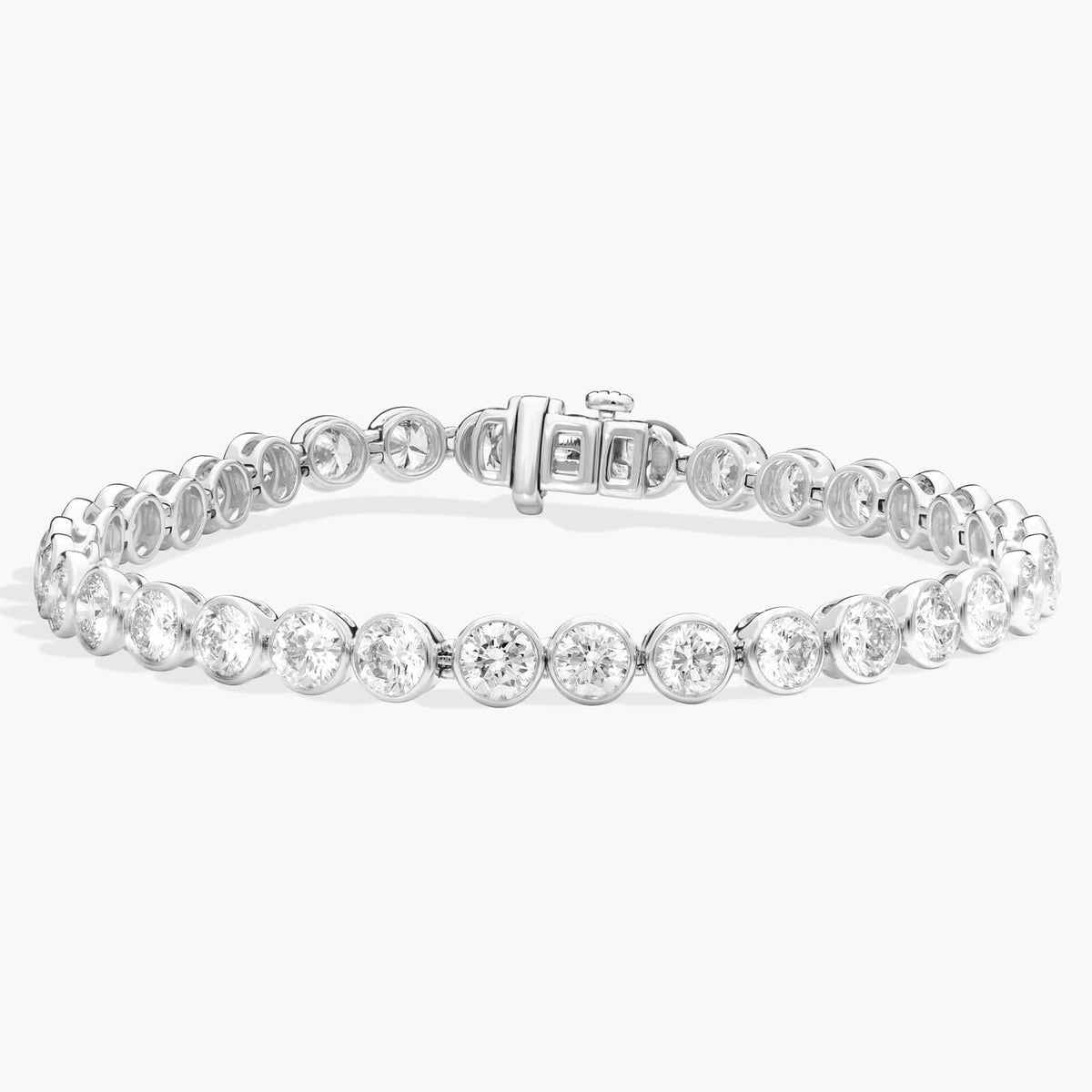10.00 CTW Bezel-Set Created Moissanite Tennis Bracelet