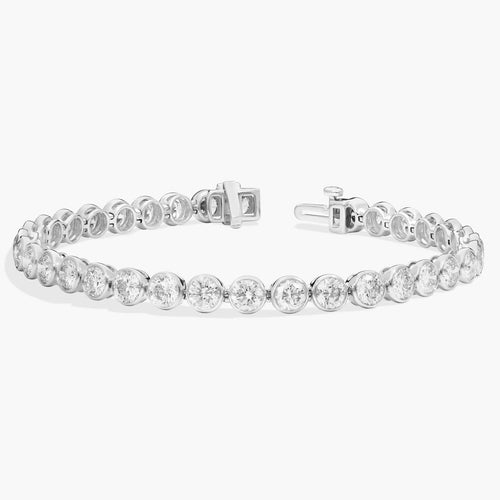 10.00 CTW Bezel-Set Created Moissanite Tennis Bracelet