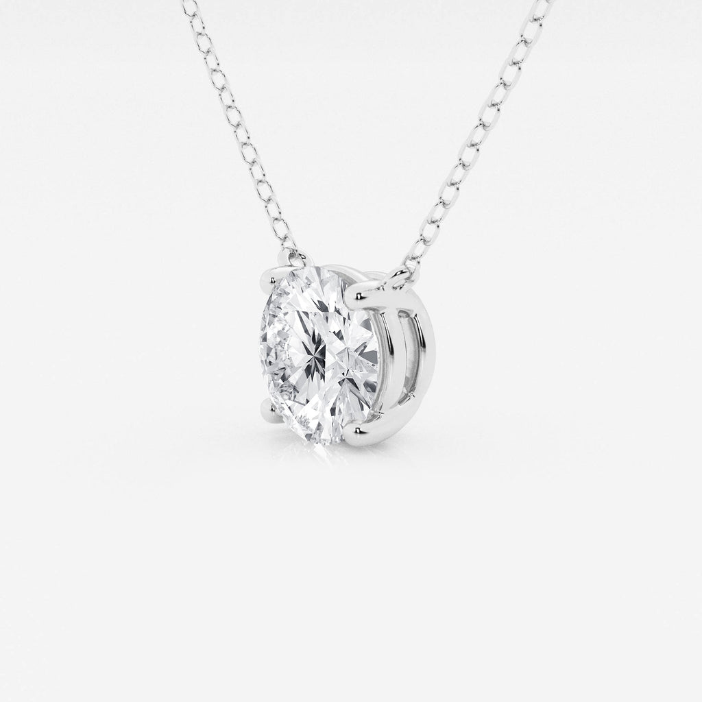 3.00 CTW Round Lab-Grown Diamond Floating Solitaire Pendant Necklace