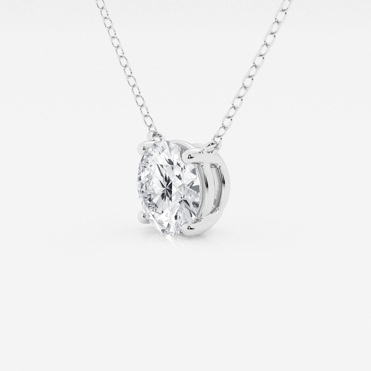 3.00 CTW Round Lab-Grown Diamond Floating Solitaire Pendant Necklace