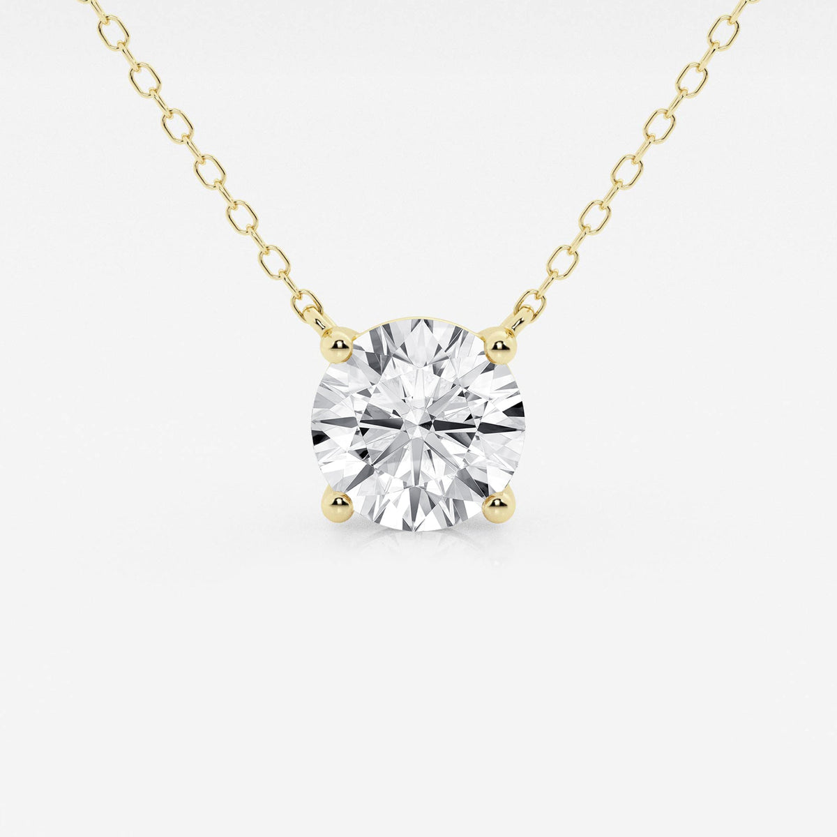 3.00 CTW Round Lab-Grown Diamond Floating Solitaire Pendant Necklace