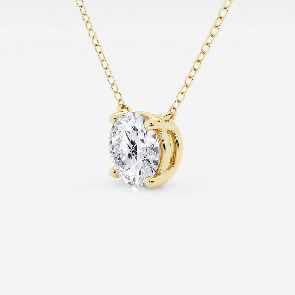 3.00 CTW Round Lab-Grown Diamond Floating Solitaire Pendant Necklace