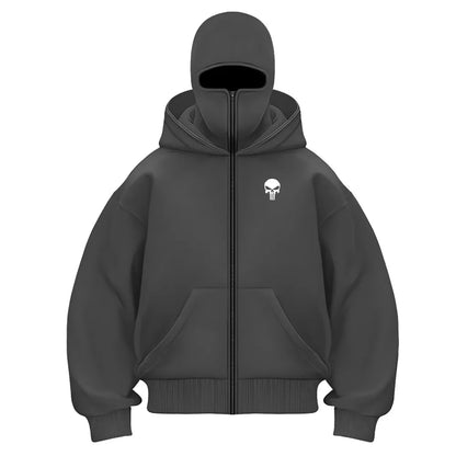 Men's Balaclava Hoodie – Half-Zip Double Hood