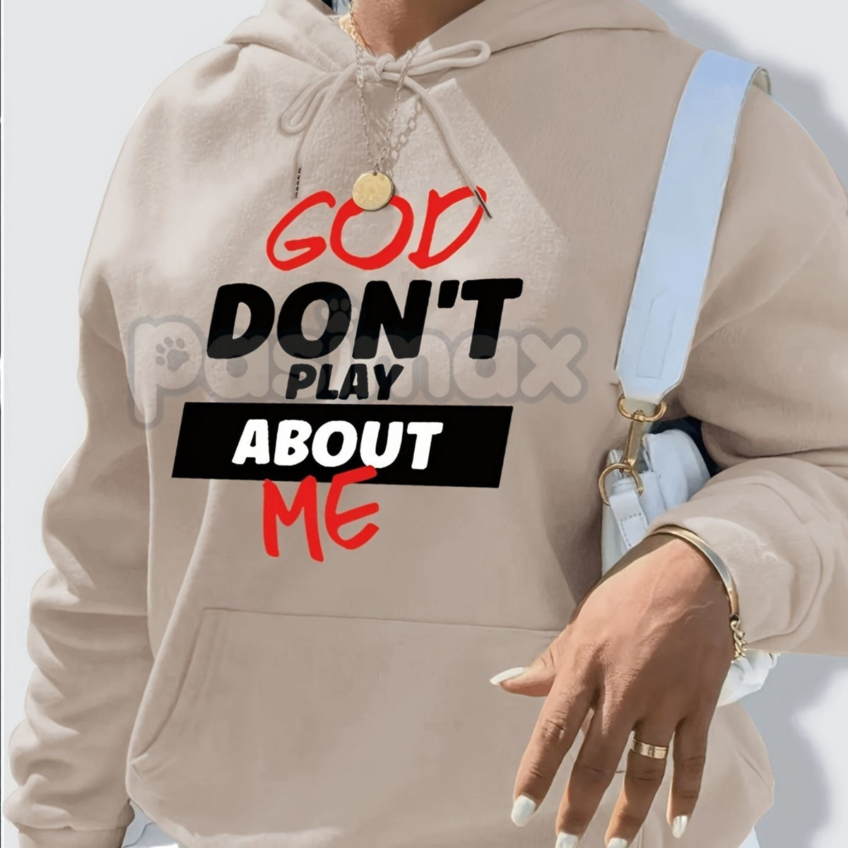 Women's Slogan Letter-Print Hoodie