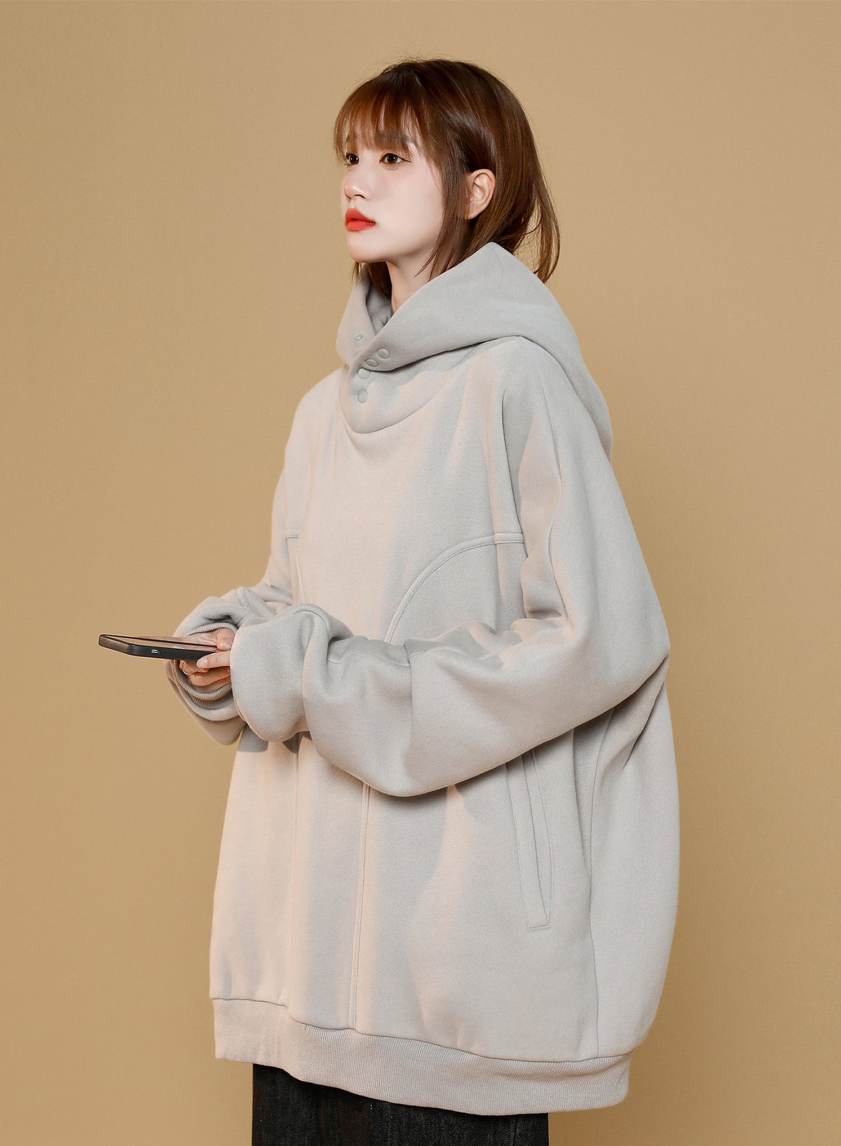 Women's Hidden-Hood Casual Hoodie