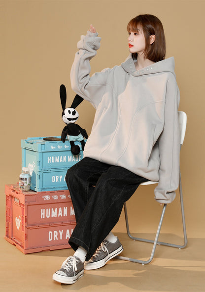Women's Hidden-Hood Casual Hoodie