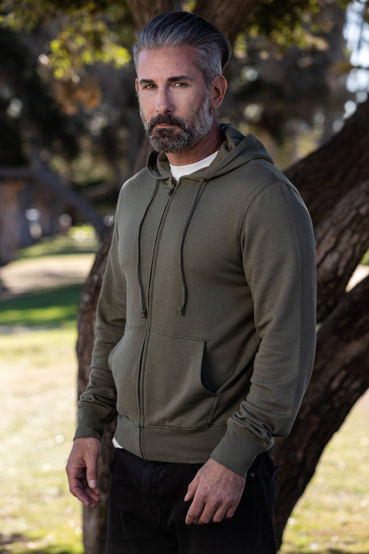 Men's Eco-Smart Full-Zip Bamboo Hoodie