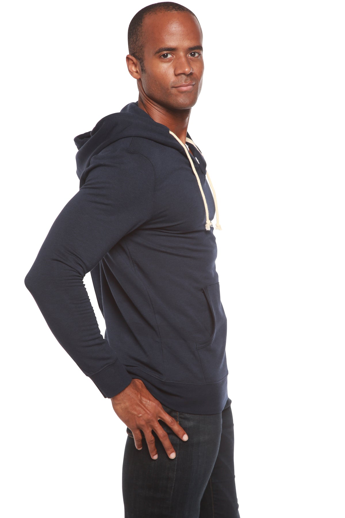 Men's Henley Bamboo Fleece Hoodie